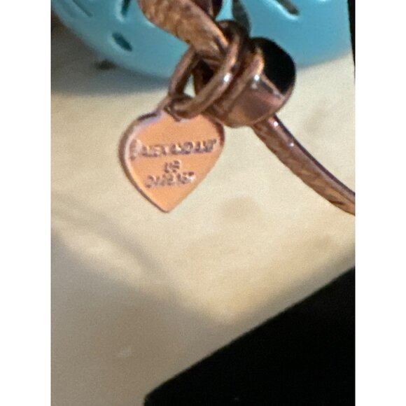 Copper-Plated American flag Heart Charm Bracelet Adjustable Bangle By Alex and A - Picture 2 of 5